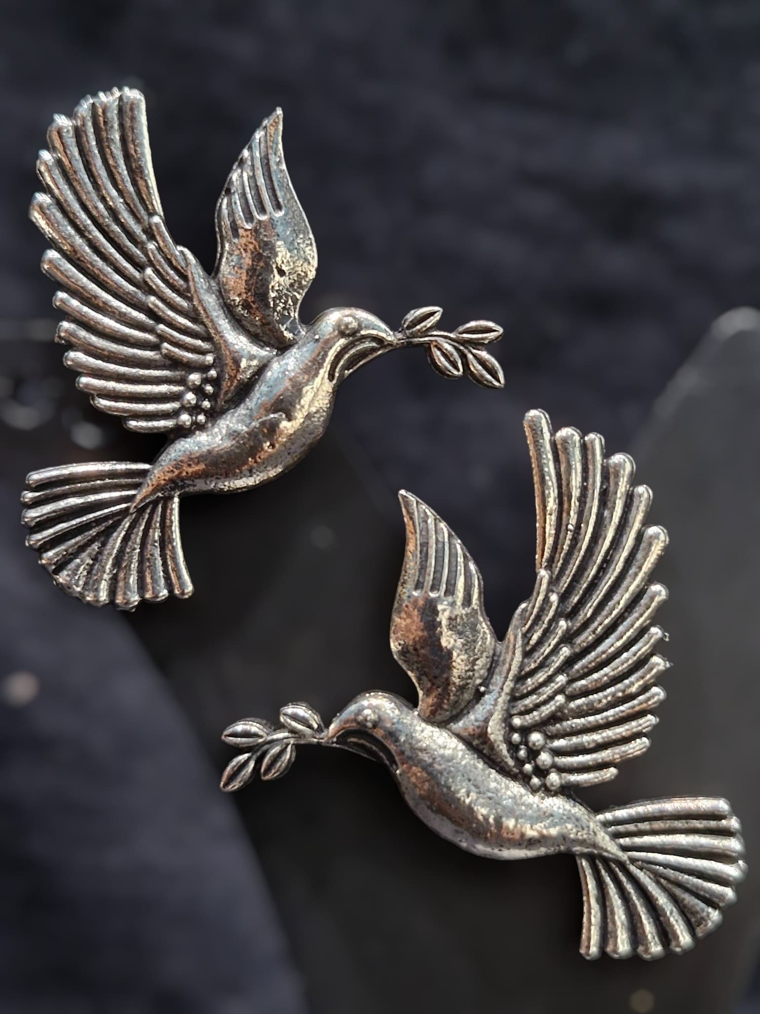 Antique Pooja Bird Earrings Design