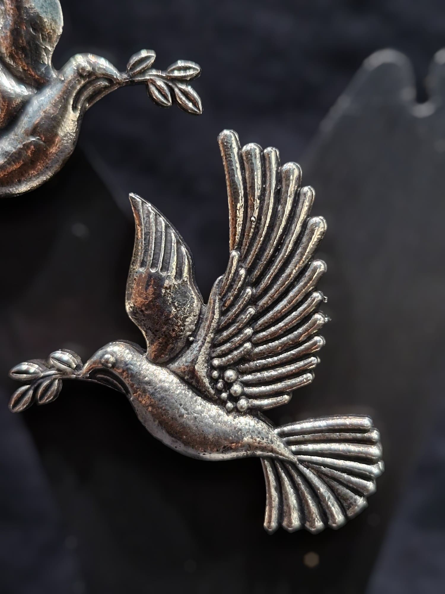 Beautiful Oxidised Bird Earrings Look
