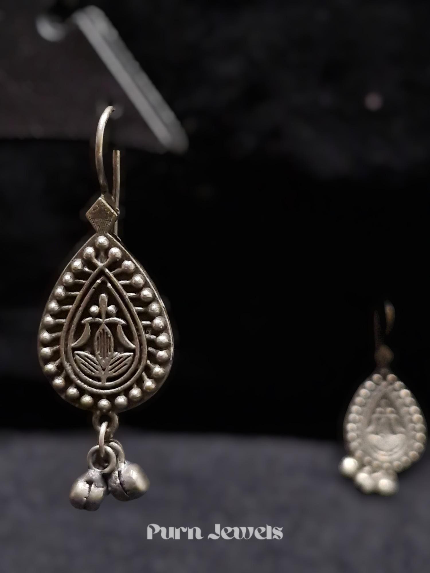 Rishvi antique oxidised earrings design