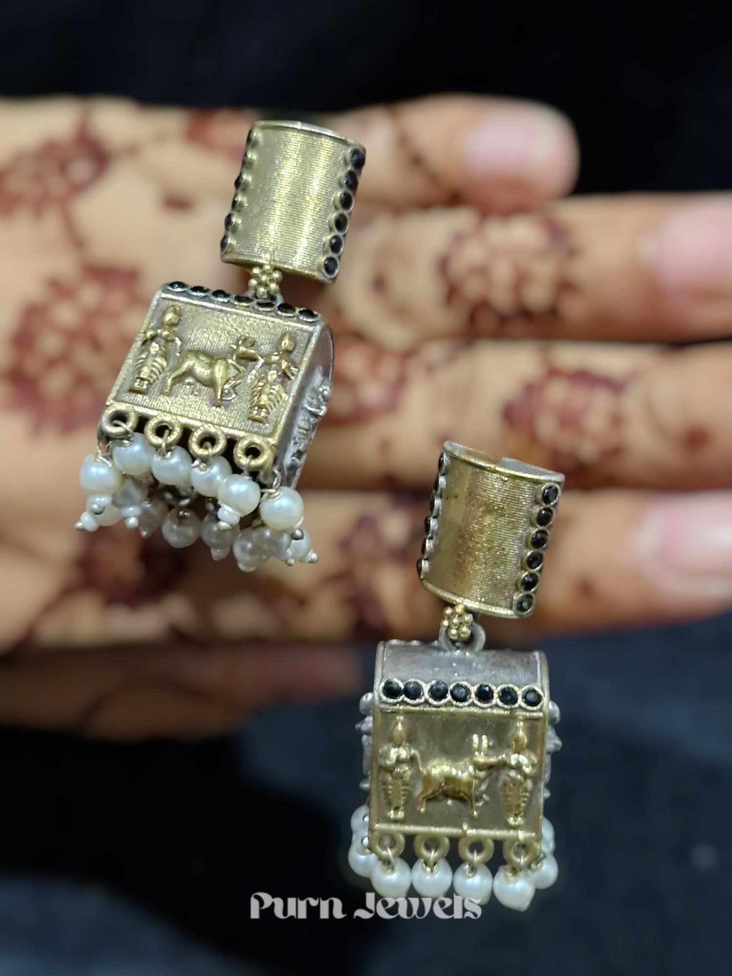 Ishanvi Jumka Oxidised Jewellery