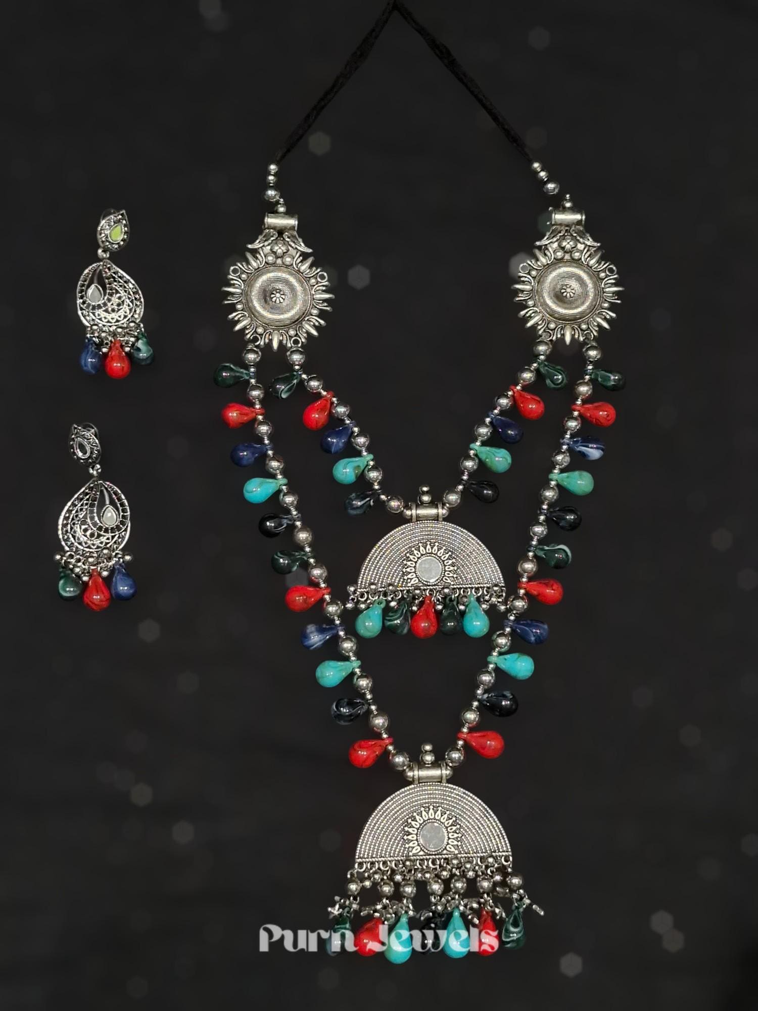 Oorja Tribal Oxidised Necklace Design