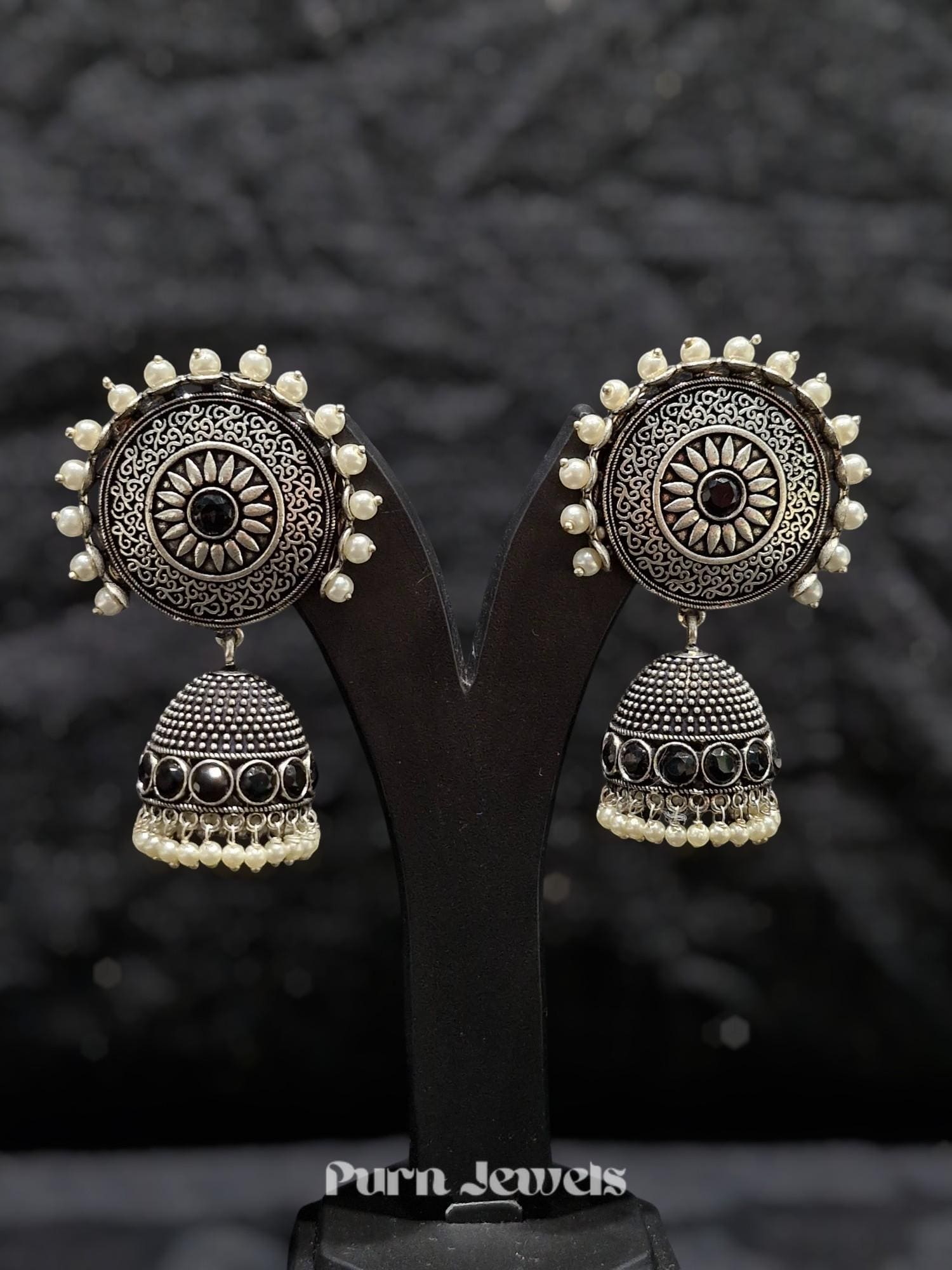 Intricate Design Mishka Oxidised Earrings