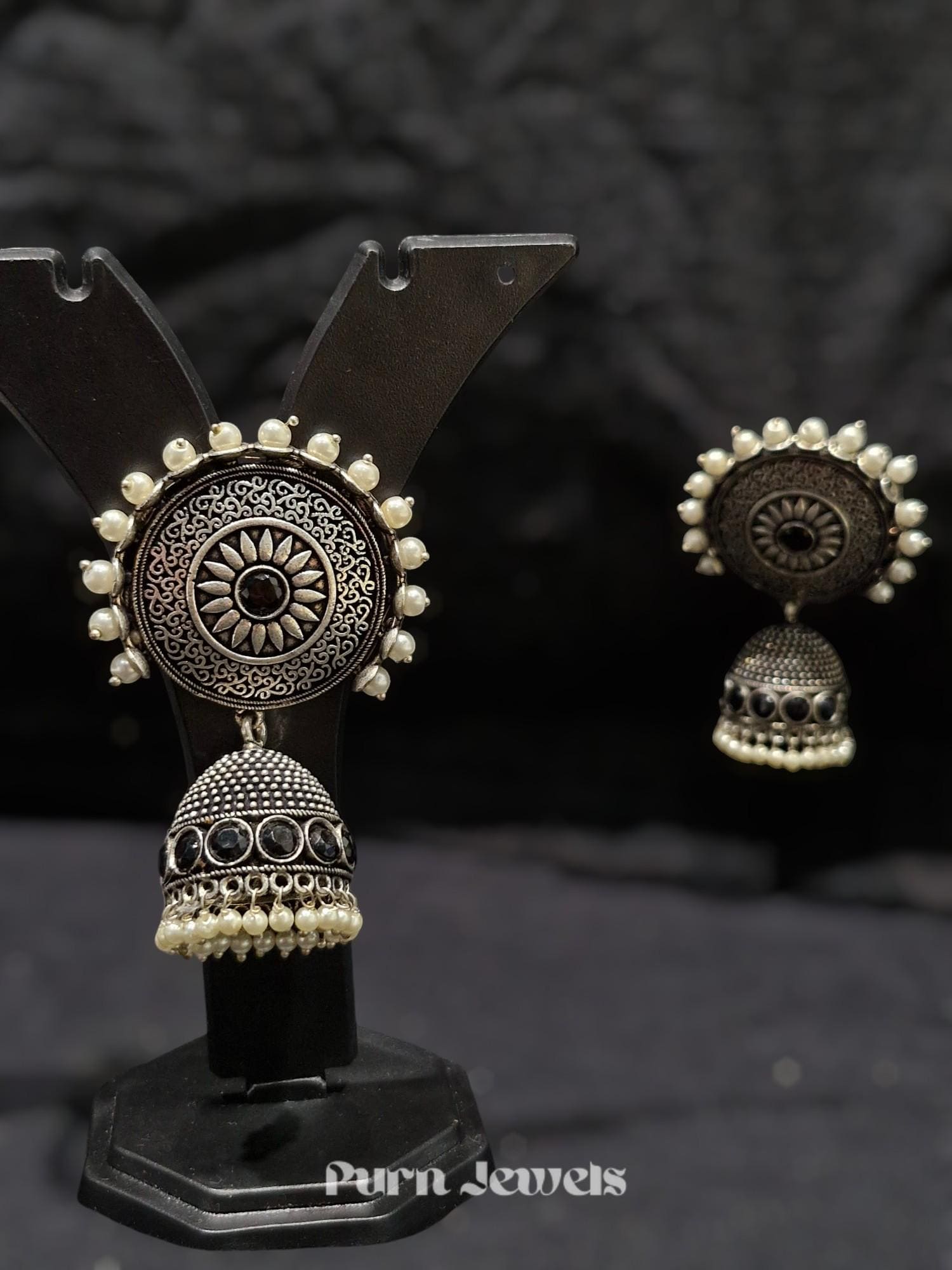 Mishka Jumka Oxidised Earrings