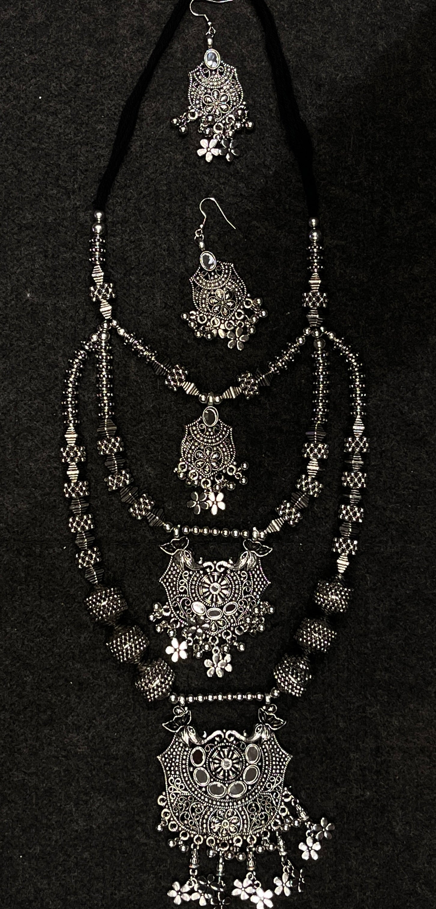 Bhavika Oxidised Ethnic Navratri Jewellery Set – Gujarati Festival Garba Collection