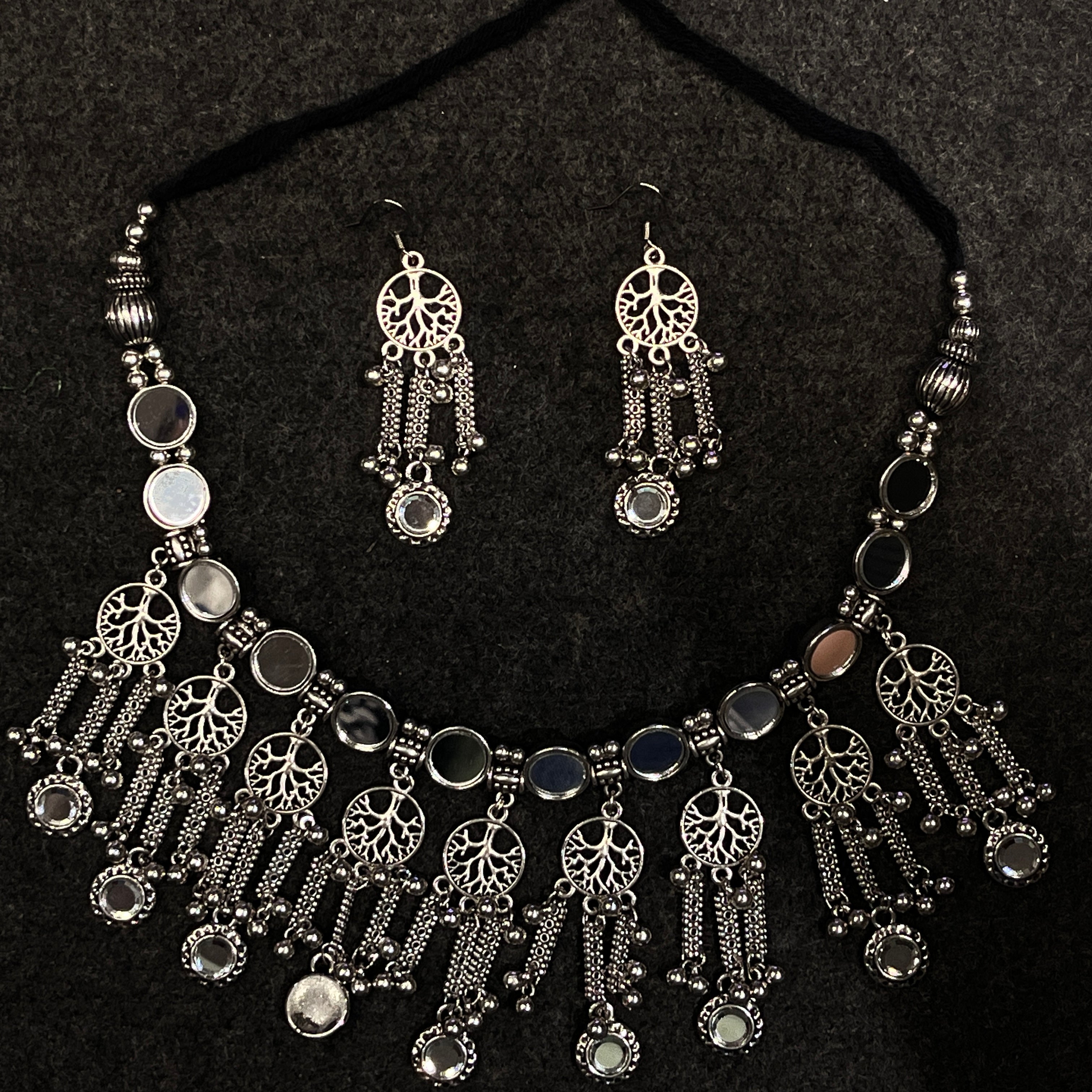 Disha Oxidised Navratri Ethnic Jewellery Set – Gujarati Garba Earrings Combo