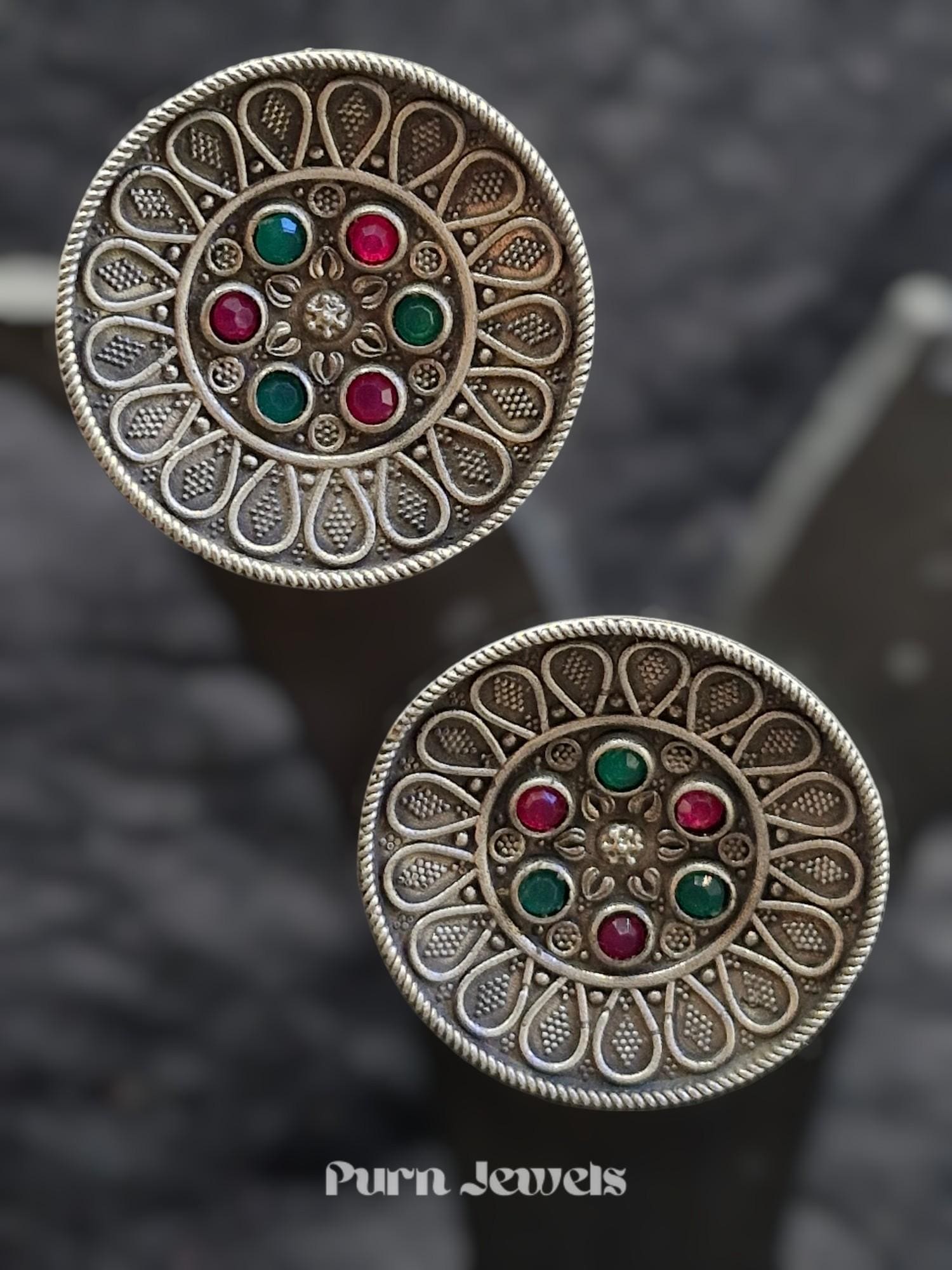 Anvika Traditional Oxidised Earrings
