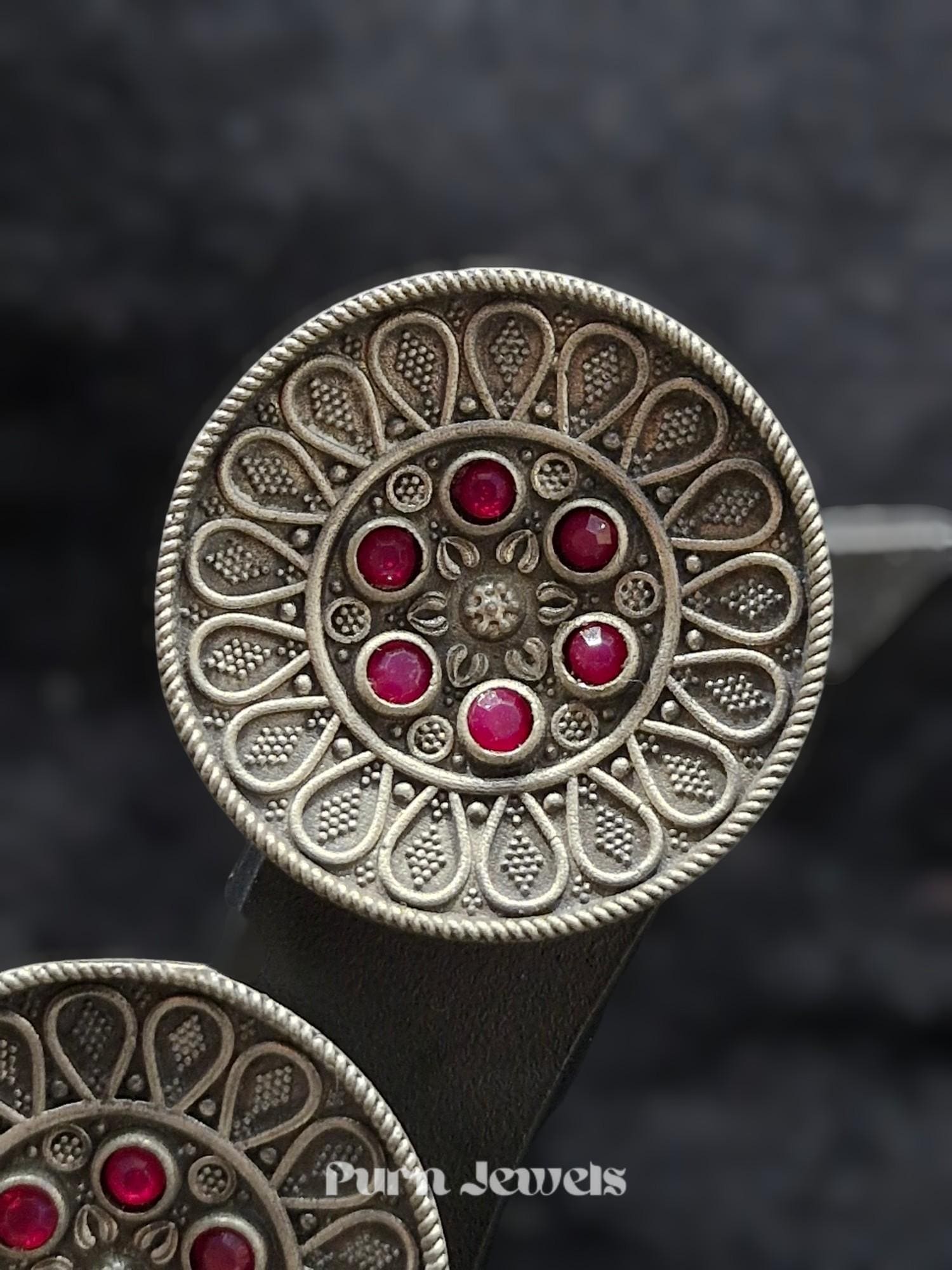 Traditional oxidised earrings design