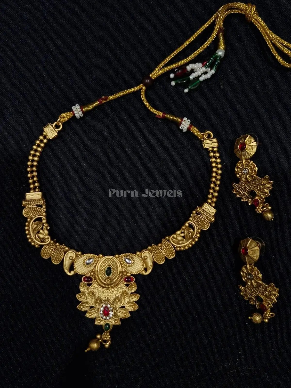 Traditional Indira Rajwadi Jewelry Set