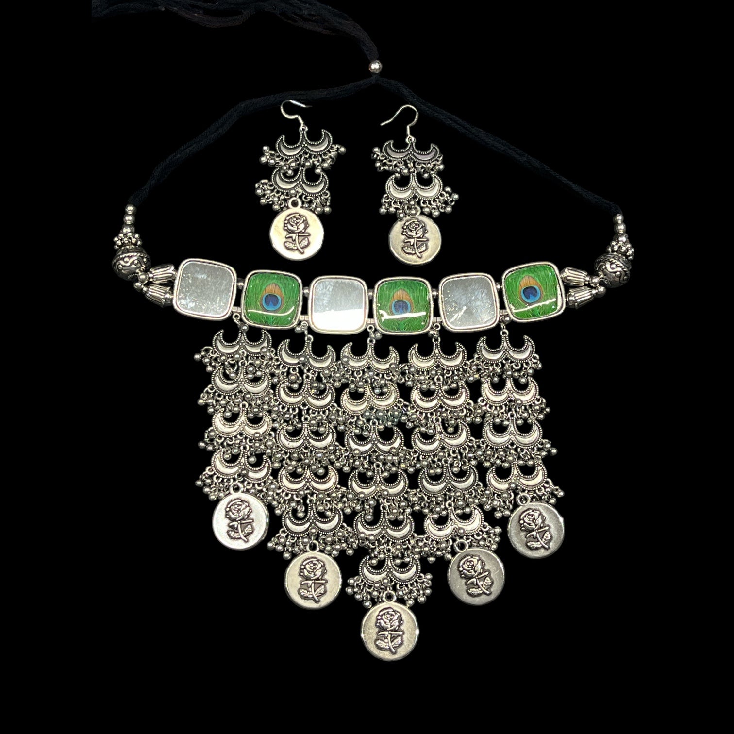 Hetal Oxidised Traditional Gujarati Jewellery Set – Navratri