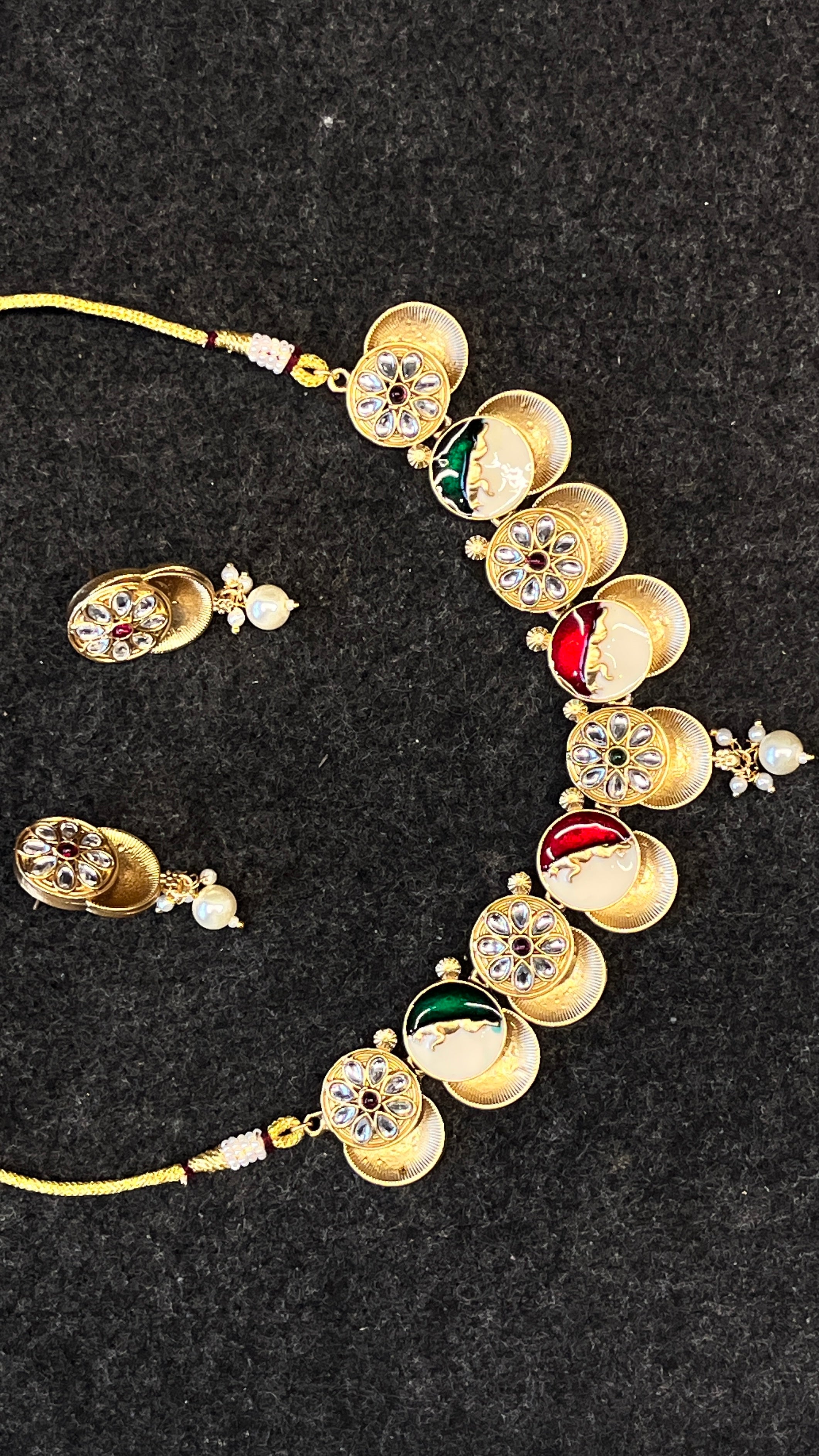 Dhriti Glow Imitation Jewellery Set with Earrings – Ethnic Style