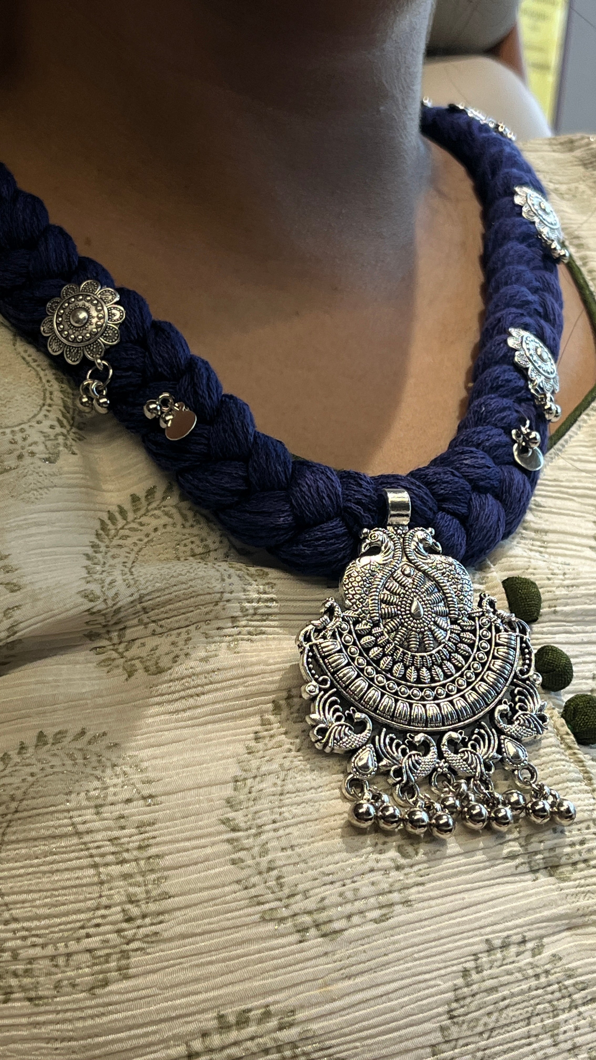 Aahana Oxidised Navratri Jewellery Set with Earrings – Gujarati Ethnic Style