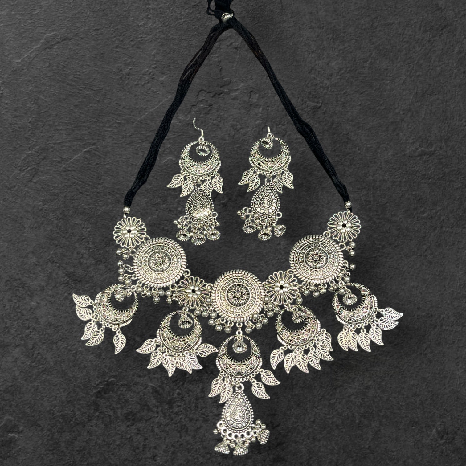 Ishita Oxidised Ethnic Jewellery Set – Traditional Gujarati Navratri Collection