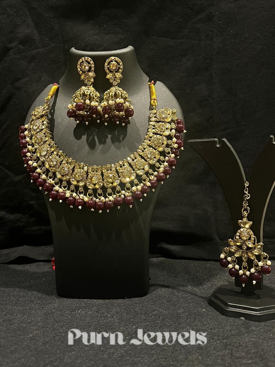 Brinda Kundan Choker Set with Tikka