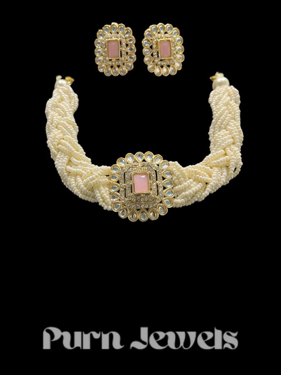 Kamya Pearl Kundan Chokar Set